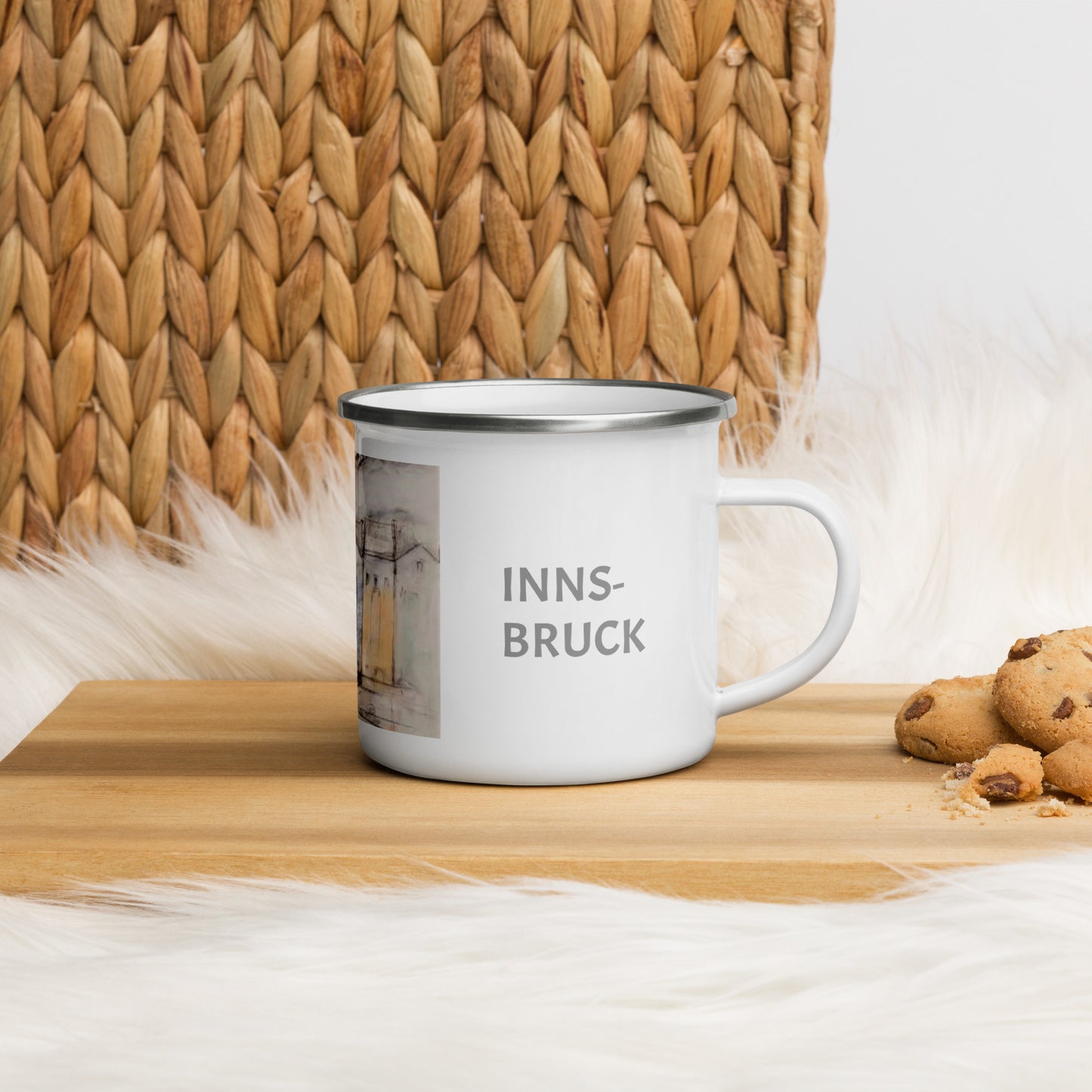 Mug Enamel Innsbruck "Colorful Houses"
